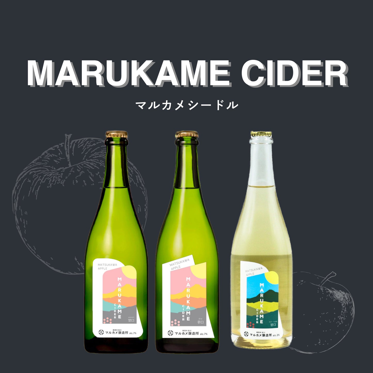 シードル低アルコールタイプ甘口(750ml) MARUKAME CIDER 長野県産